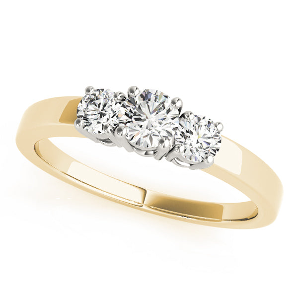 ENGAGEMENT RINGS 3 STONE ROUND