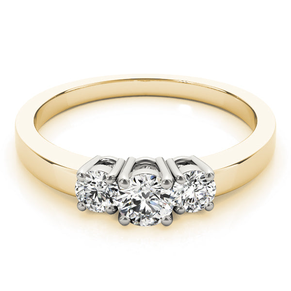 ENGAGEMENT RINGS 3 STONE ROUND