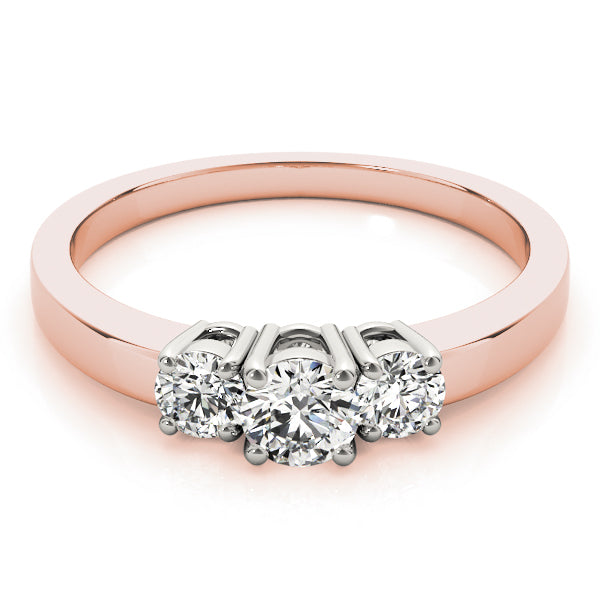ENGAGEMENT RINGS 3 STONE ROUND