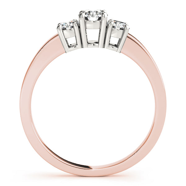 ENGAGEMENT RINGS 3 STONE ROUND