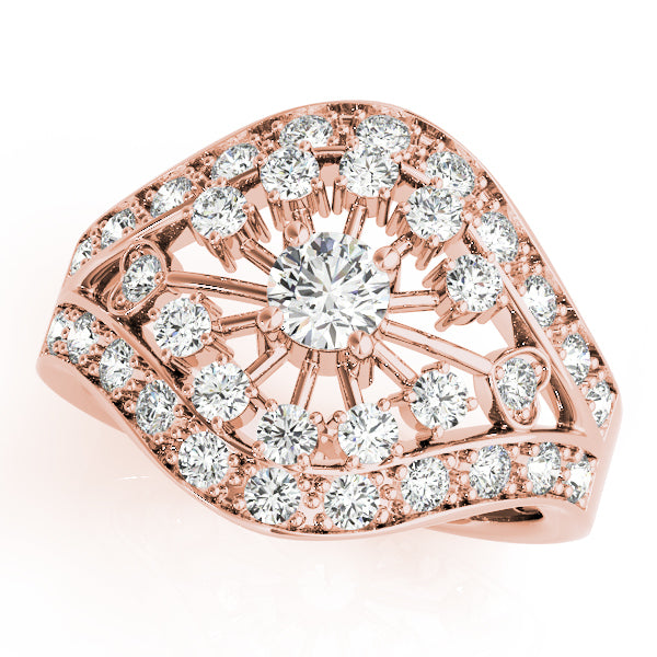 18K Rose Gold Lab Diamond Right Hand Ring