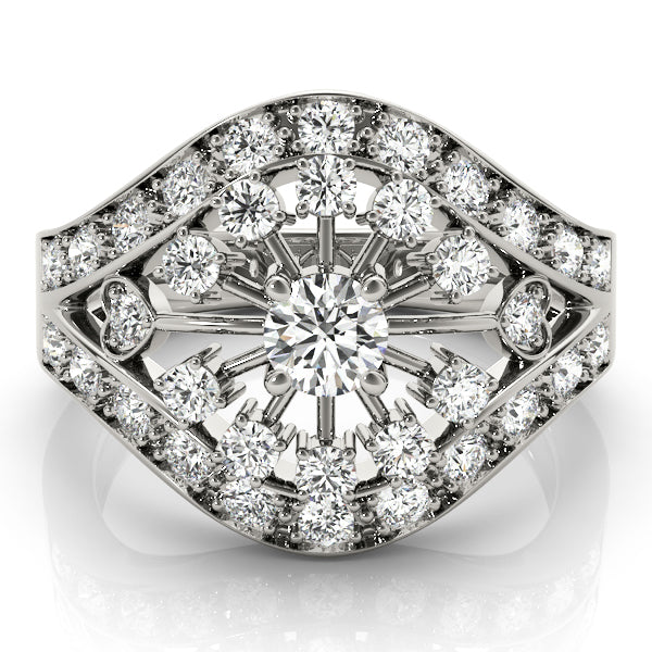 Platinum White Multi-Diamond Right Hand Ring
