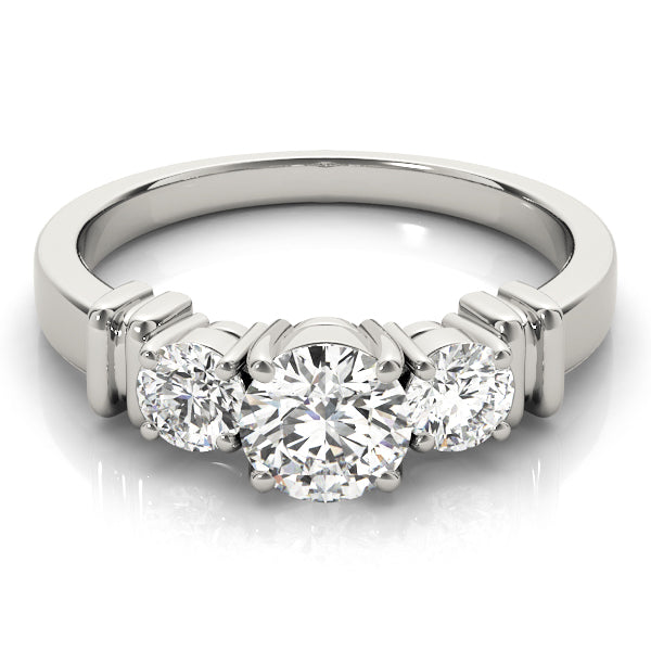 Three Stone Diamond Engagement Ring