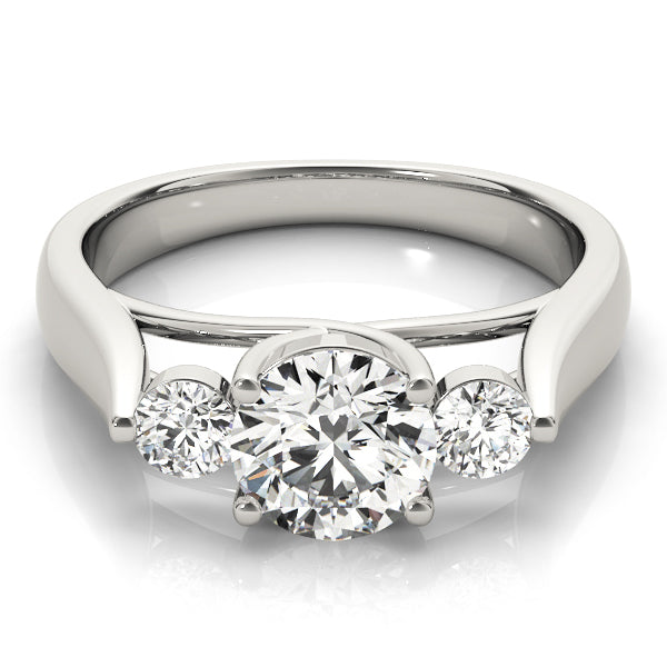 ENGAGEMENT RINGS 3 STONE ROUND