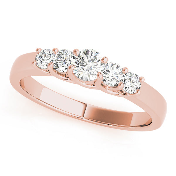 14K Rose Gold 1 CT Diamond Wedding Band