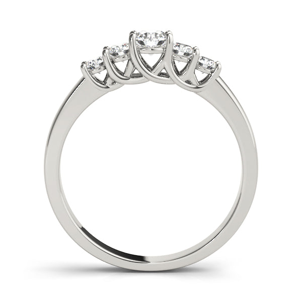 18K White Gold Diamond Wedding Ring - 1 ctw