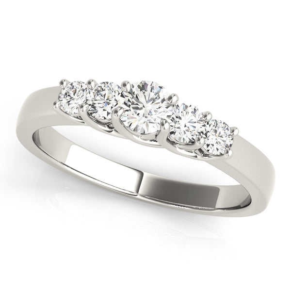 18K White Gold Diamond Wedding Ring - 1 ctw