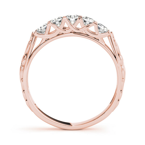 18K Rose Gold Diamond Wedding Ring
