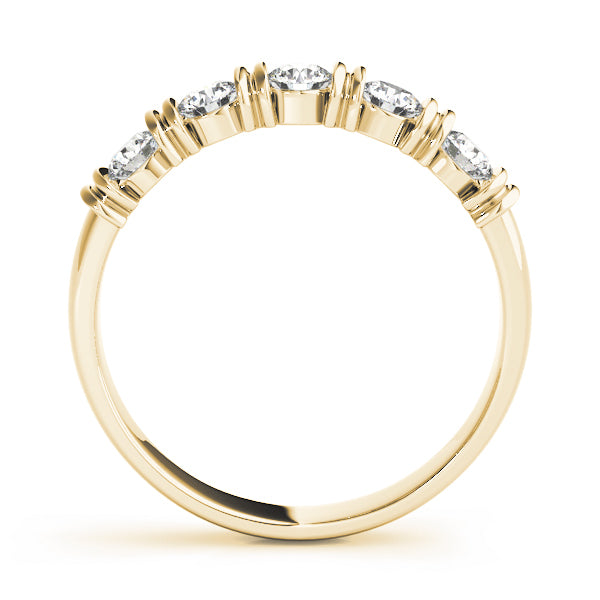 14K Yellow Gold 5-Stone Diamond Wedding Ring
