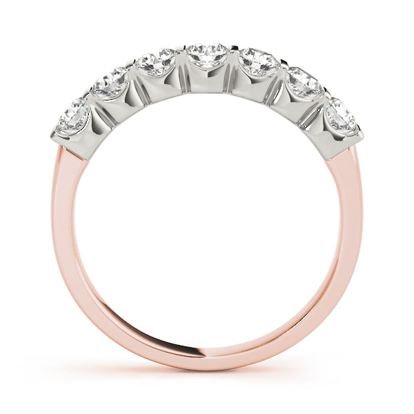 14K Rose Gold Round Diamond Wedding Ring