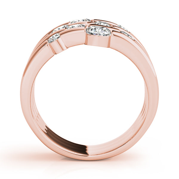 18K Rose Gold Lab Diamond Right Hand Ring
