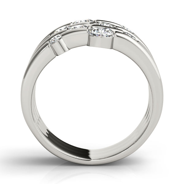Platinum White Lab Diamond Right Hand Ring
