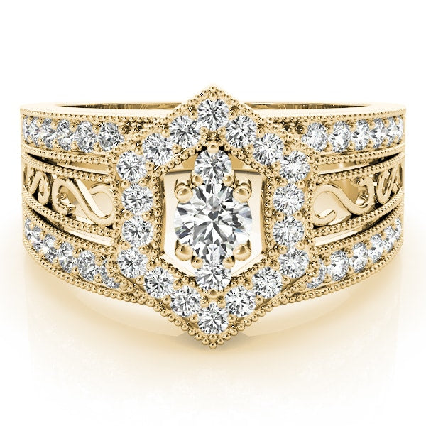 14K Yellow Gold 1/2 ct tw Fashion Diamond Ring