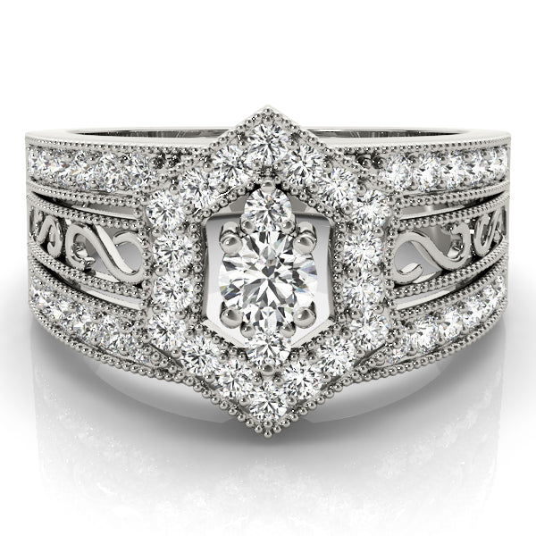White Gold Lab Diamond Right Hand Ring