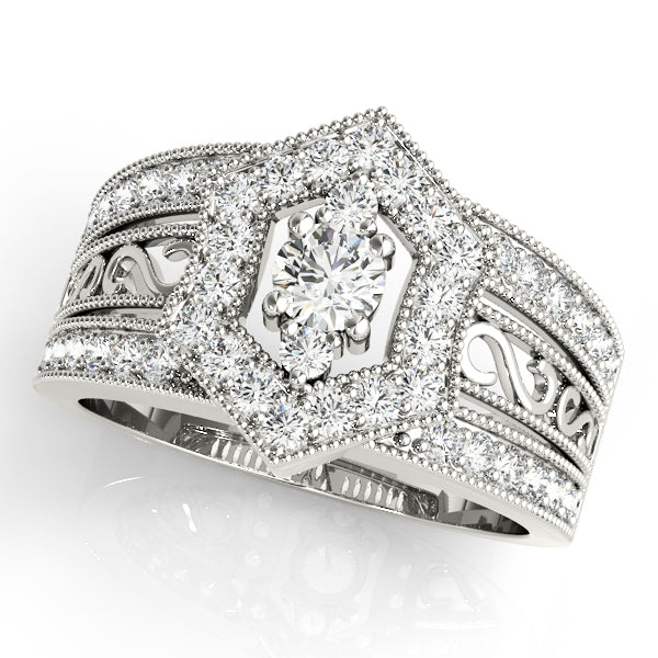 White Gold Lab Diamond Right Hand Ring