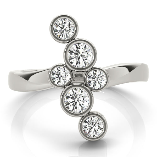 14K White Gold Lab Diamond Right Hand Ring