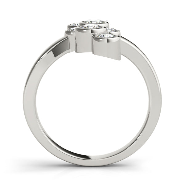 White Platinum Multi-Diamond Right Hand Ring
