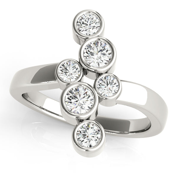 White Platinum Multi-Diamond Right Hand Ring