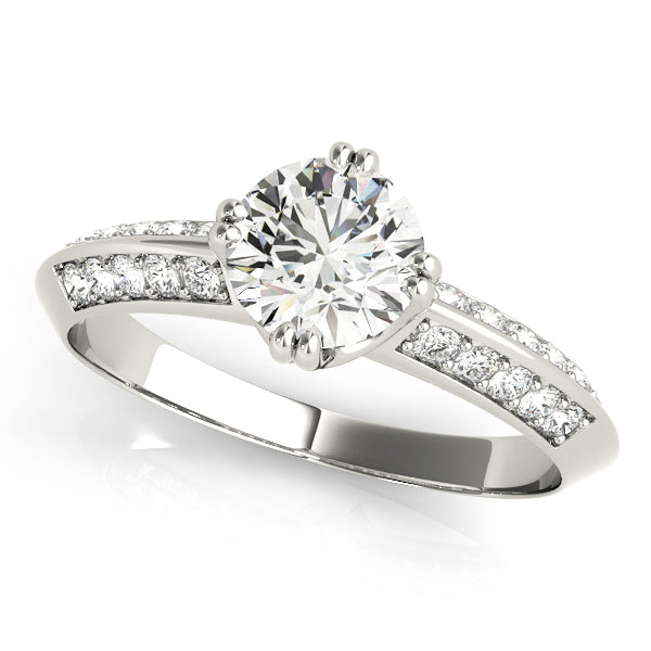 Pave Diamond Engagement Ring