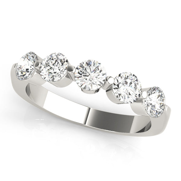 Platinum 1 CT Diamond Multi-Stone Wedding Band