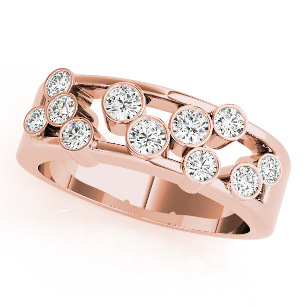 18K Rose Gold Lab Diamond Right Hand Ring
