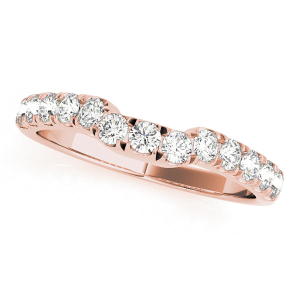 18K Rose Gold Diamond Wedding Ring