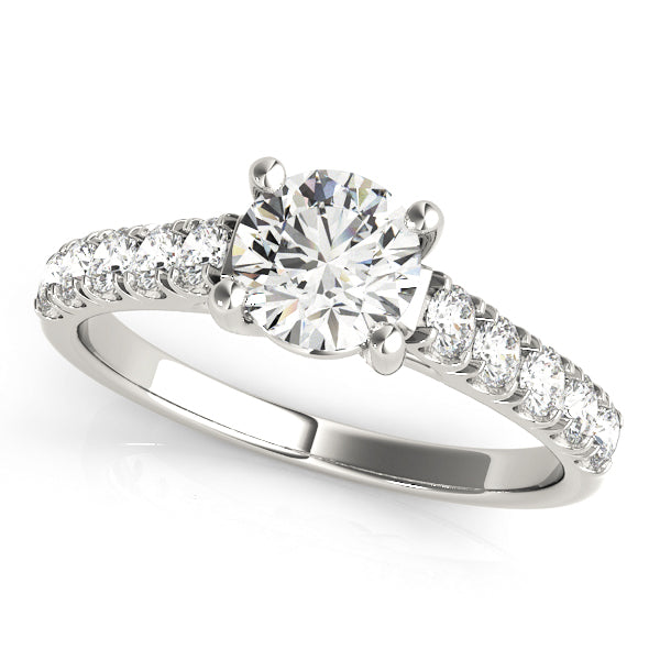 Platinum Round Diamond Engagement Ring 1 CT
