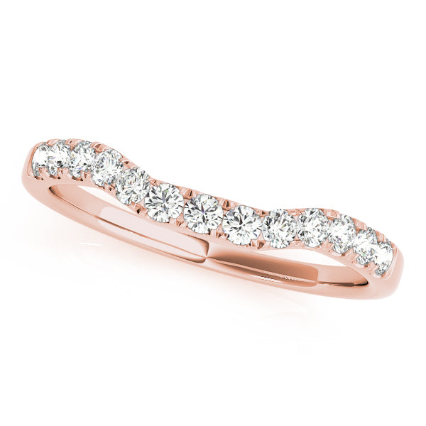 14K Rose Gold Diamond Wedding Ring