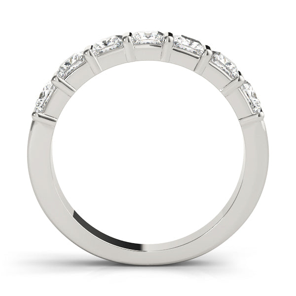 18K White Gold Square Diamond Wedding Ring