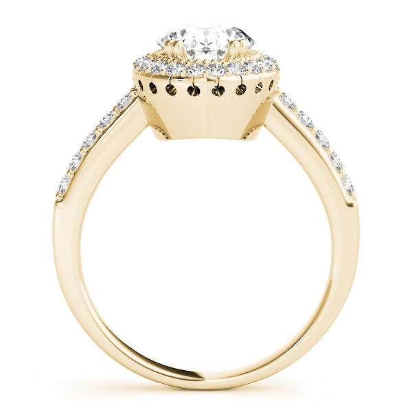 14K Yellow Gold Oval Diamond Fashion Ring