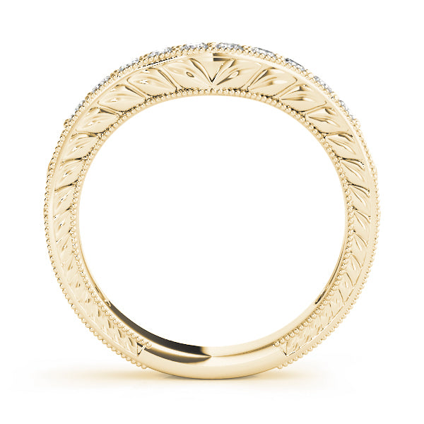 18K Yellow Gold Multi-Diamond Wedding Band