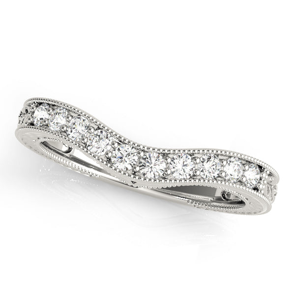 14K White Gold 1/3 ct Diamond Wedding Band