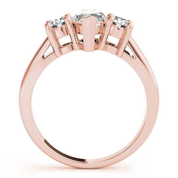 14K Rose Gold Marquise Diamond Fashion Ring