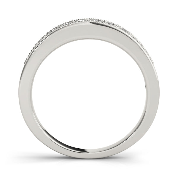 14K White Gold 0.10ctw Diamond Wedding Ring