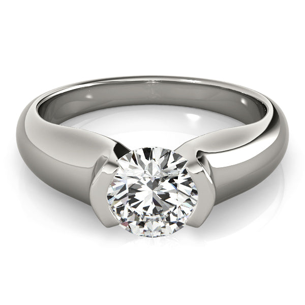 Round Diamond Chunky Solitaire Engagement Ring