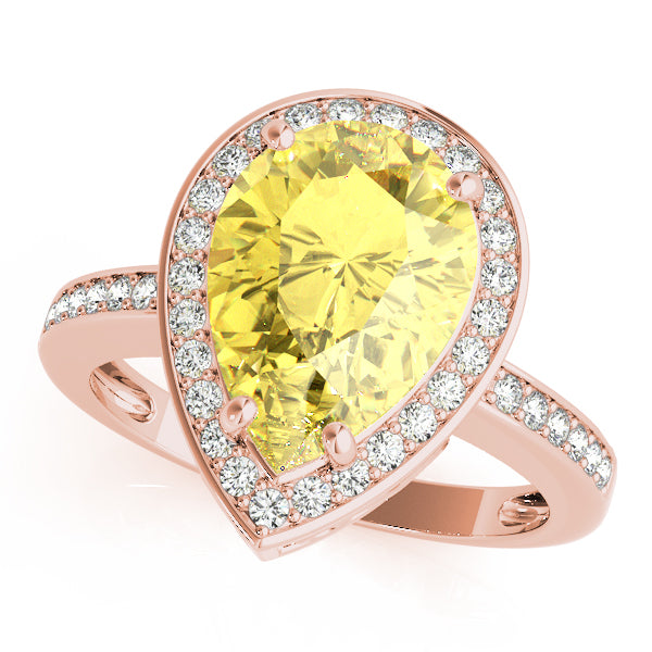 14K Rose Gold Round Diamond Fashion Ring