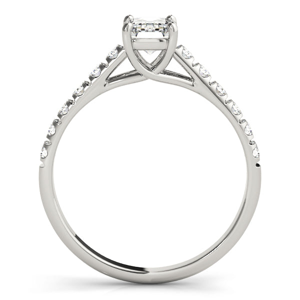 Emerald Diamond Trellis Engagement Ring