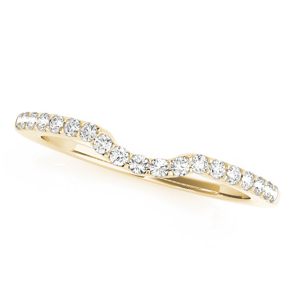 18K Yellow Gold 0.18 CT Diamond Wedding Band