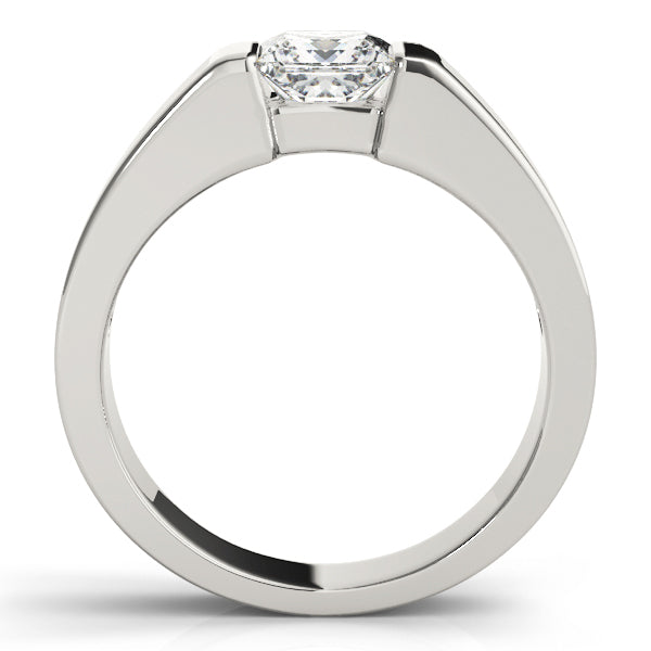 14K White Gold Princess Diamond Solitaire Ring