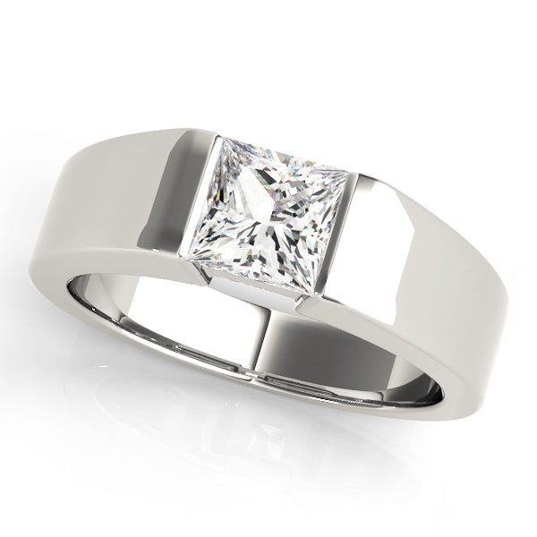 Platinum White Diamond Solitaire Engagement Ring