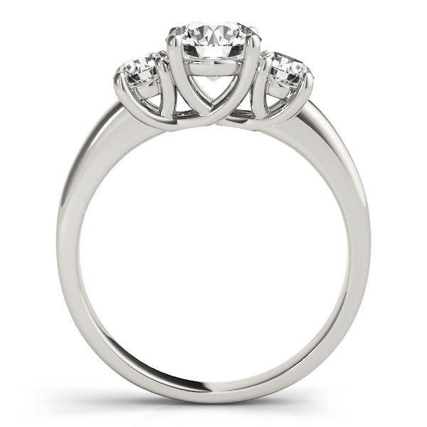 Round Diamond Three Stone Engagement Ring