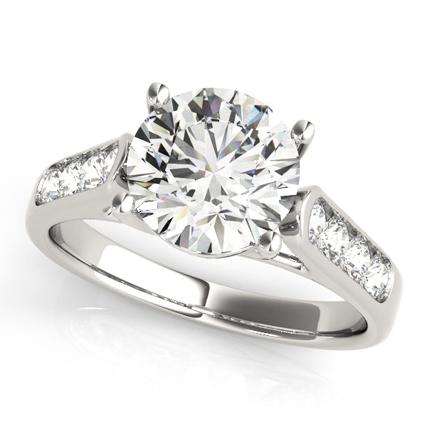 Platinum 1.3 ctw Round Diamond Engagement Ring