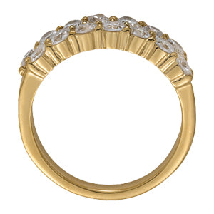 18K White Gold Diamond Pyramid Ring