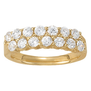 14K White Gold Multi-Diamond Pyramid Ring