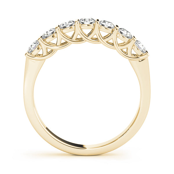 18K Yellow Gold Round Diamond Wedding Ring