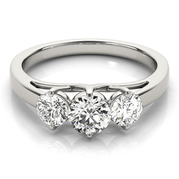 ENGAGEMENT RINGS 3 STONE ROUND