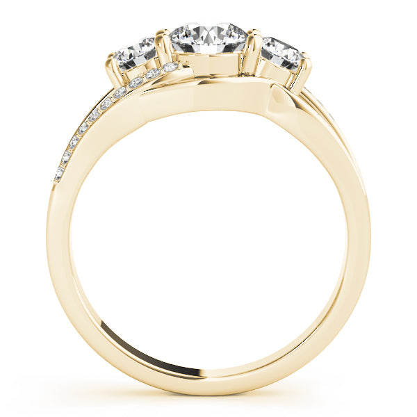 STYLE# 83825 - Round Three-Stone Diamond with Split-Shank Engagement Ring