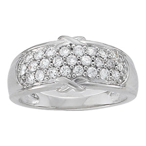Platinum White Lab Diamond Fashion Band