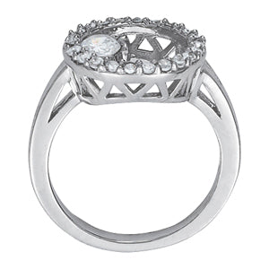 14K White Gold Lab Diamond Fashion Ring