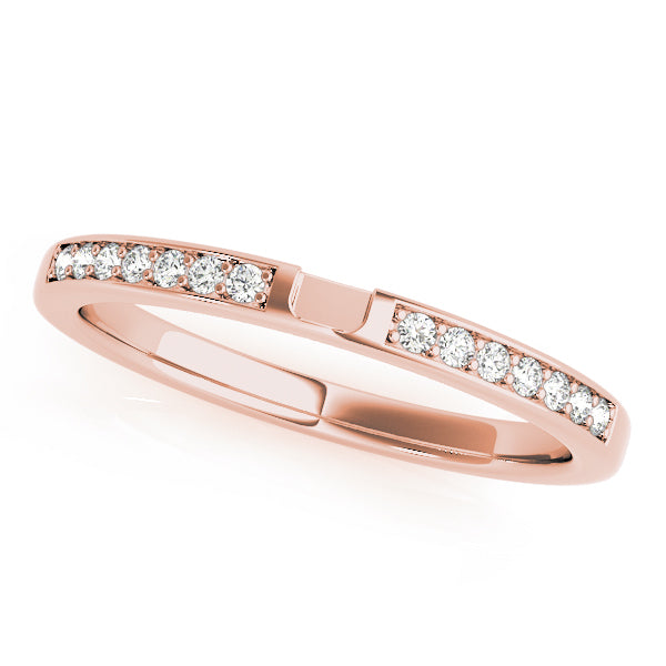 18K Rose Gold Diamond Wedding Ring